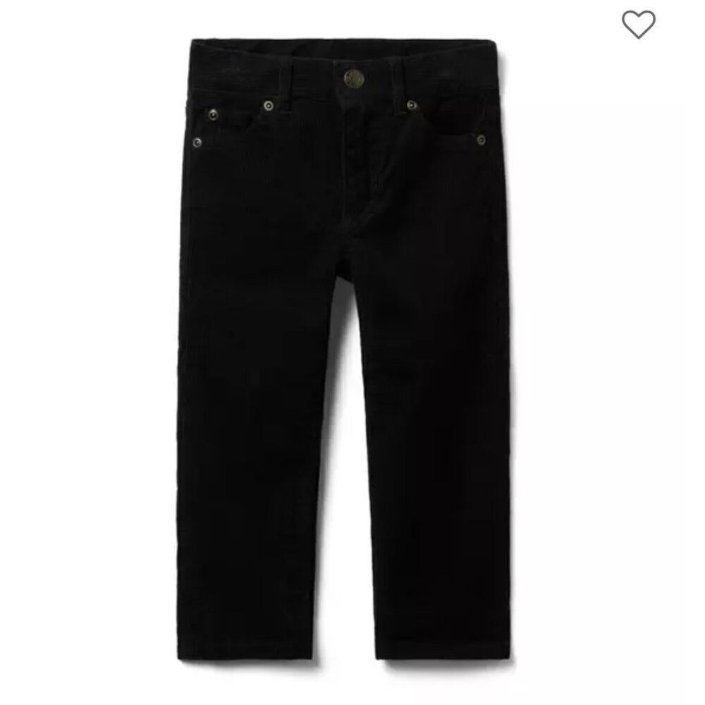 Janie and Jack 100047890 Black Straight Leg Corduroy Pants siz 2T